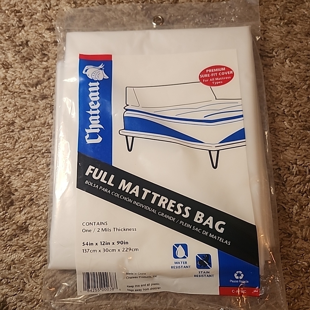 Chateau Full Protective Plastic Full-Size Mattress Bag